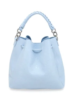 Borsa secchiello azzurro con tracolla e pochette Me & me L2526