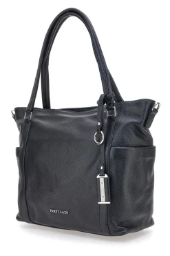 Borsa shopper nera con manici e tracolla inclusa First Lady SL 8251