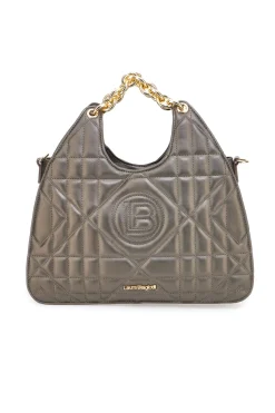 Borsa trapuntata verde oliva con manici a catena Laura Biagiotti LB25W-261-2