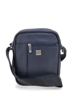 Borsello a tracolla blu con tasca frontale Black Shoot BLACK SHOOT BS17-1