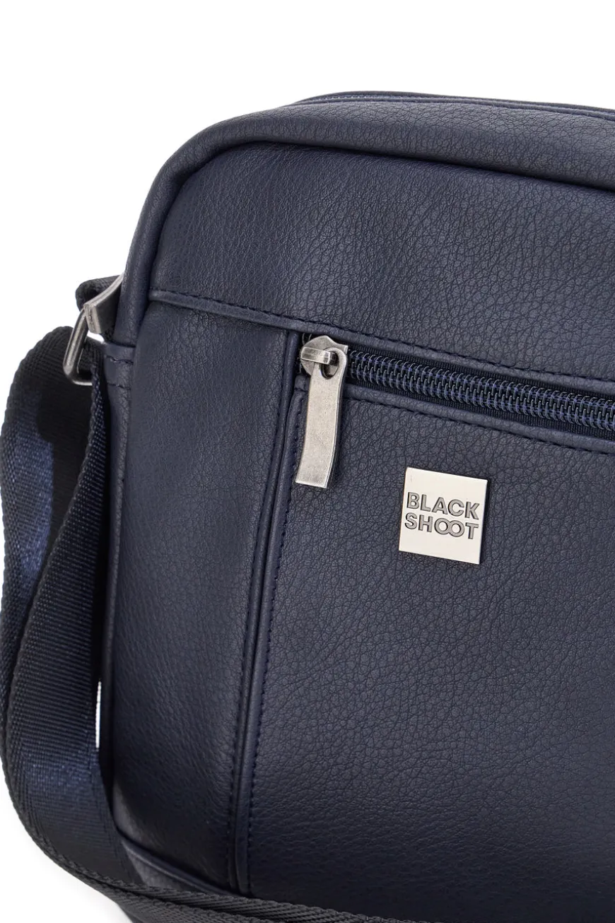Borsello a tracolla blu con tasca frontale Black Shoot BLACK SHOOT BS17-1