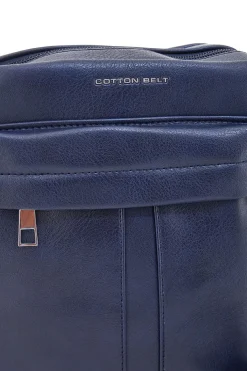 Borsello blu con tracolla regolabile Cotton belt K19-026-B052