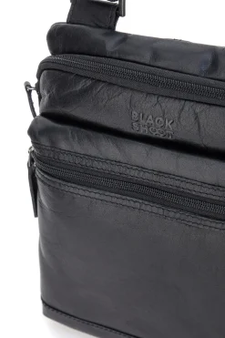Borsello nero compatto con doppia zip Black Shoot BS2660/T