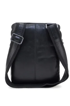 Borsello nero compatto con doppia zip Black Shoot BS2660/T