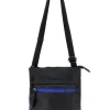 Borsello nero con dettaglio blu e tracolla regolabile Renato balestra COB 62140/M