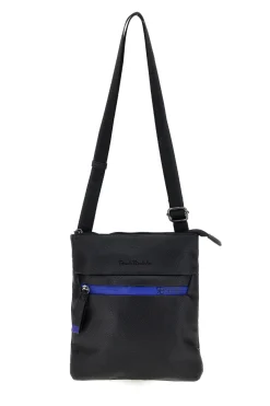 Borsello nero con dettaglio blu e tracolla regolabile Renato balestra COB 62140/M