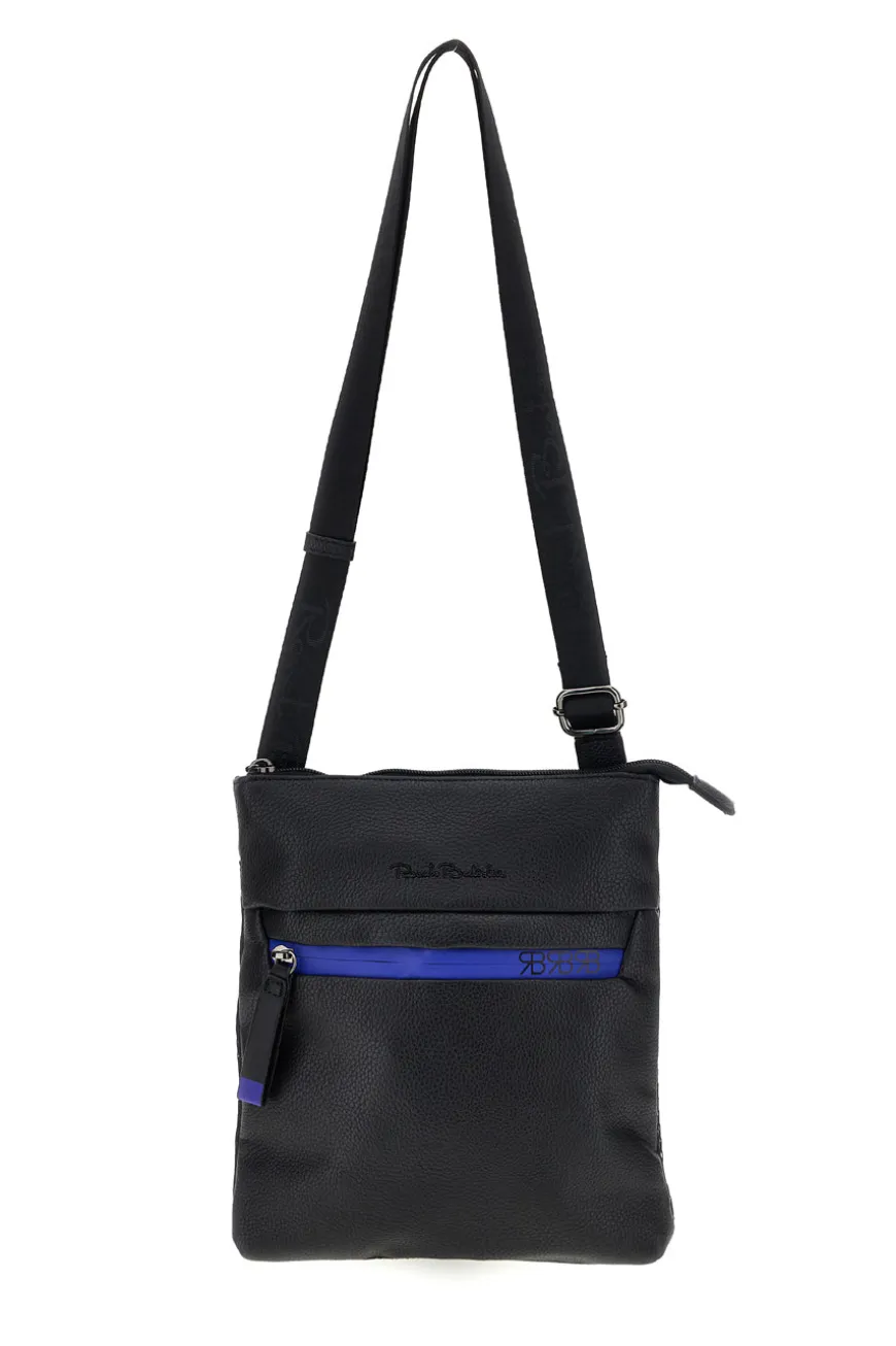 Borsello nero con dettaglio blu e tracolla regolabile Renato balestra COB 62140/M