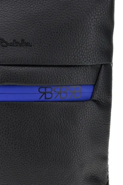 Borsello nero con dettaglio blu e tracolla regolabile Renato balestra COB 62140/M
