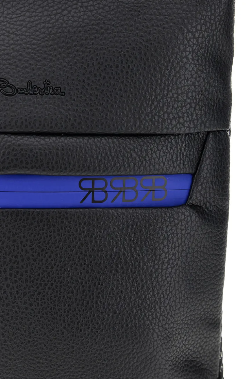 Borsello nero con dettaglio blu e tracolla regolabile Renato balestra COB 62140/M