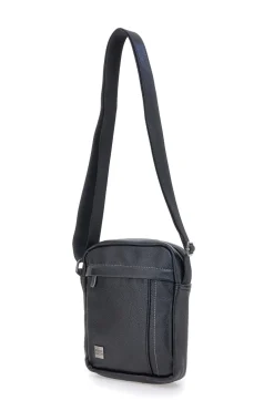 Borsello nero con tasche frontali Black Shoot BS522-1