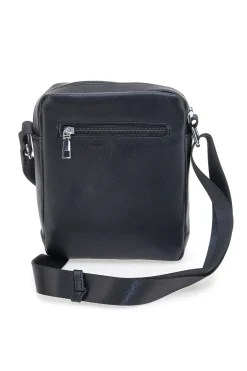 Borsello nero con tracolla regolabile Cotton belt K19-026-B052