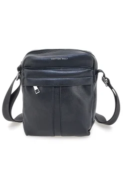 Borsello nero con tracolla regolabile Cotton belt K19-026-B052