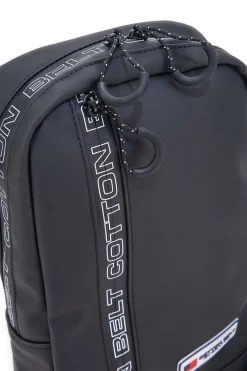 Borsello nero con tracolla regolabile Cotton belt K19-017-B059