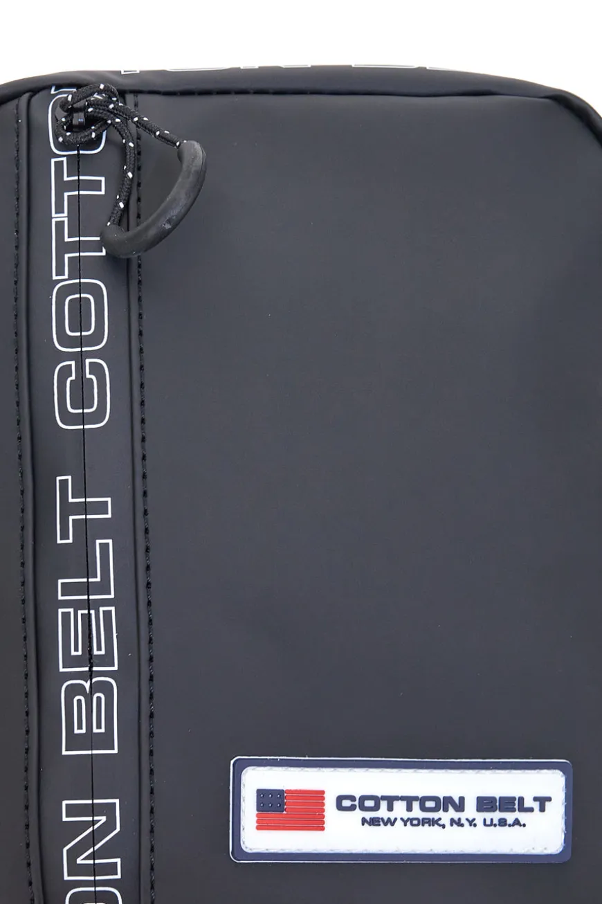 Borsello nero con tracolla regolabile Cotton belt K19-017-B059