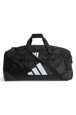 Borsone Nero con Logo a Tre Strisce Adidas JZ606