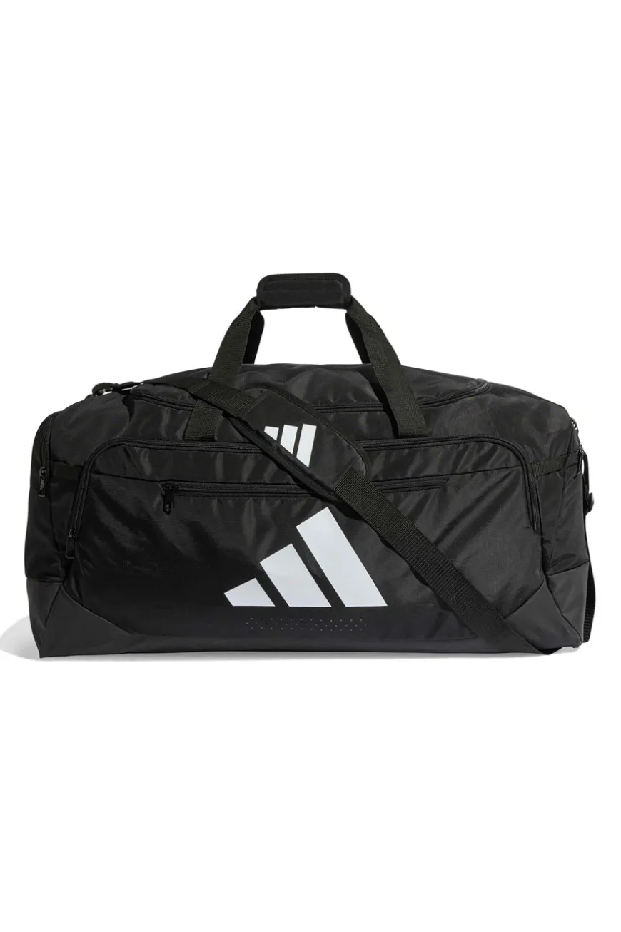 Borsone Nero con Logo a Tre Strisce Adidas JZ606