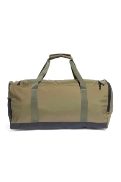 Borsone verde con logo laterale Adidas Linear Duffel