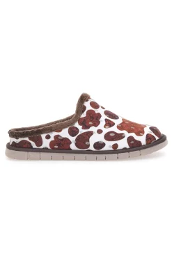 Braune Animalier-Hausschuhe Beego 7479
