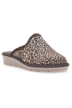 Braune Animalier-Hausschuhe Beego 6332