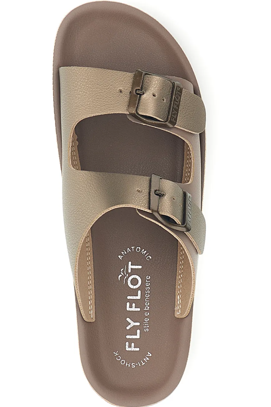 Brauner Hausschuh mit anatomischem Fußbett Fly Flot 90420G64ZZ