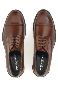 Braune Schnürschuhe aus echtem Leder Pittarello 7705