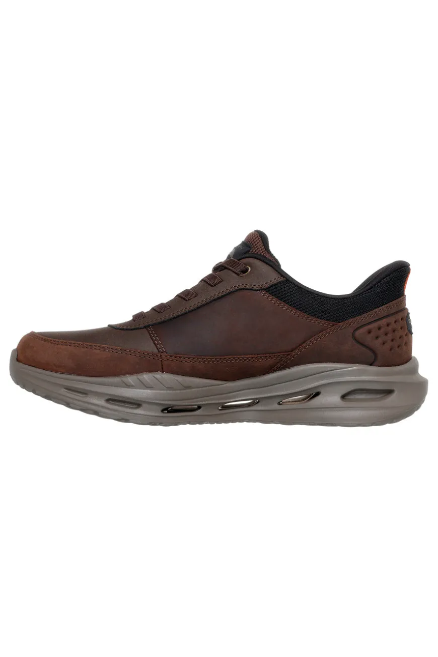 Braune Slip-In-Sneaker mit Arch Fit und Glide-Step Skechers Orvan Moxley