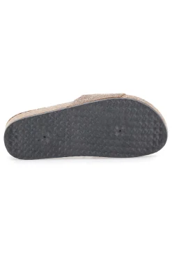 Braune Slipper mit verziertem Band PRIMA RIGA 14224