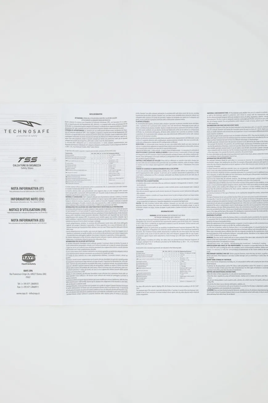 Calzatura di Sicurezza Nere Technosafe 2001 S1P SRC