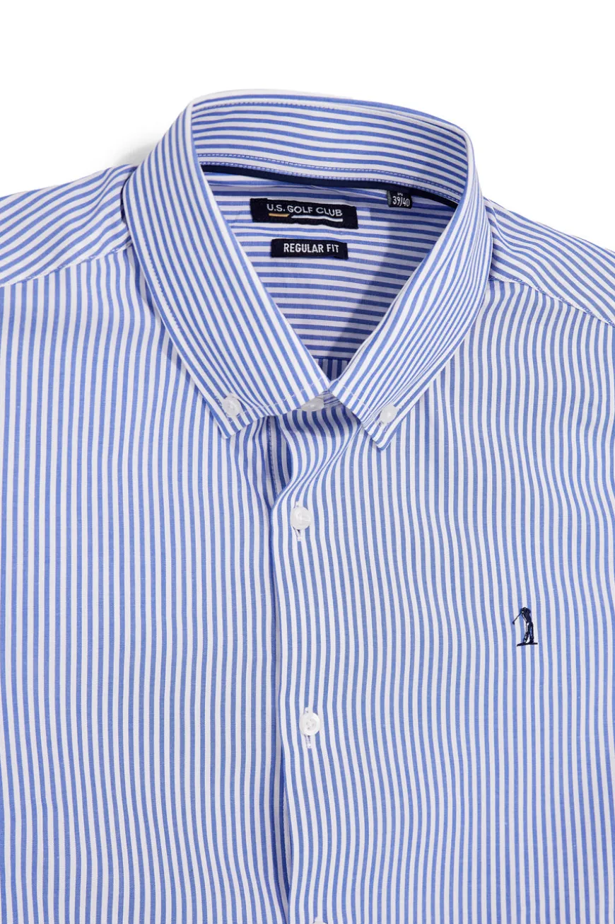 Camicia Azzurra a righe Us golf CA2605