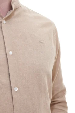 Camicia Beige con Collo Coreana in Misto Lino NO LIMITS MASH009S24