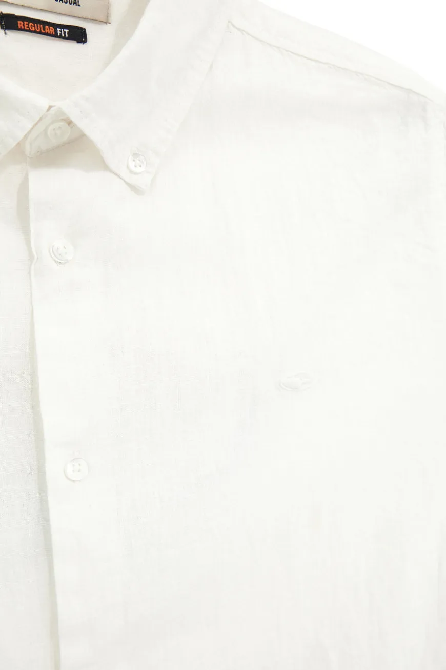 Camicia bianca in misto lino No limits MASH010S24