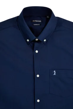 Camicia blu 100% cotone Us golf CA2602