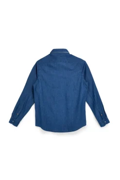 Camicia Denim Blu con Taschini Us Golf CA2614