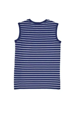 Canotta Blu con Righe Bianche Pitt Kids PT-B-T-05008