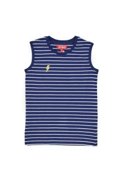 Canotta Blu con Righe Bianche Pitt Kids PT-B-T-05008