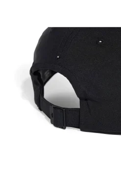 Cappellino nero con visiera curva e logo Adidas JN 6589