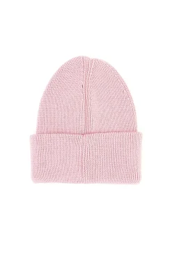 Cappello beanie rosa in maglia con logo Tommy Jeans Linear Beanie