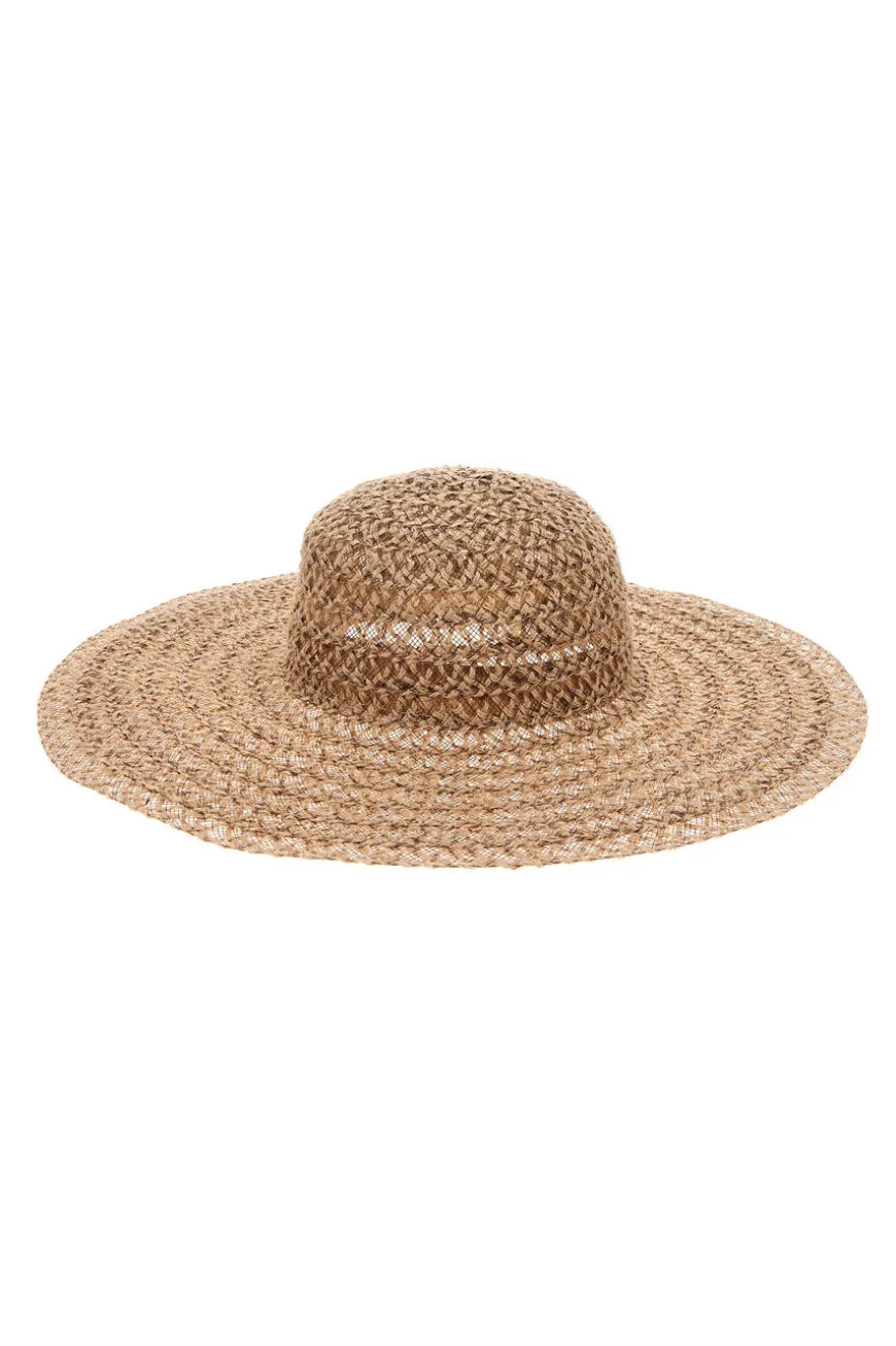 Cappello Beige Intrecciato a Tesa Larga Selun beach SUI 261002/A