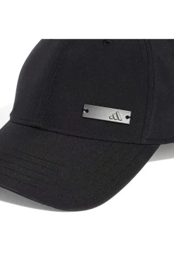Cappello nero con placca logo Adidas BB CAP LT MET