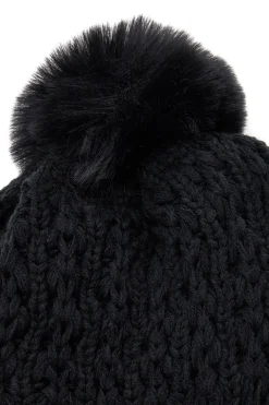 Cappello nero con pon pon interno caldo GianMarco Venturi CLASS 66303V