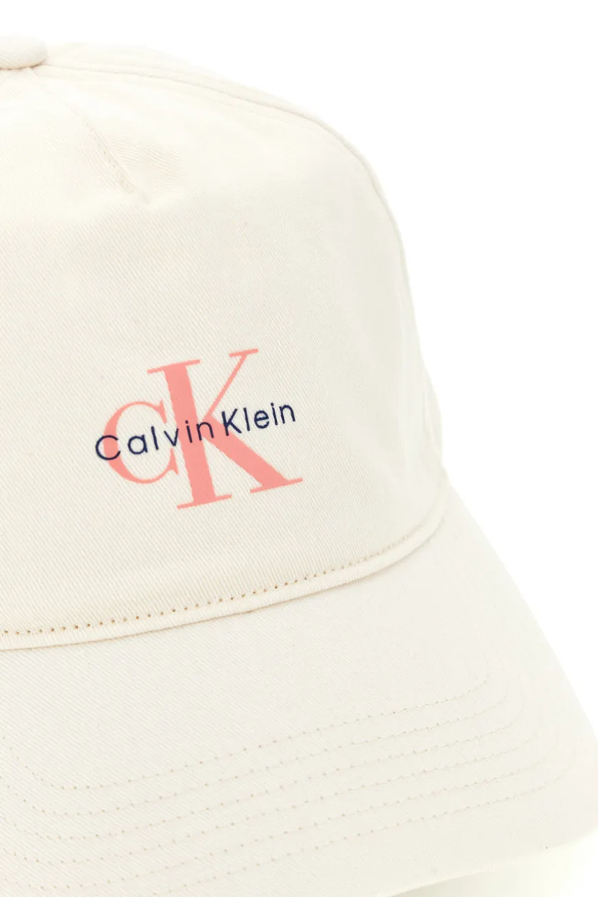 Cappello panna con logo Calvin klein CK CAP