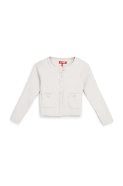 Cardigan beige in cotone con bottoni Pitt kids Pt-g-f-9055