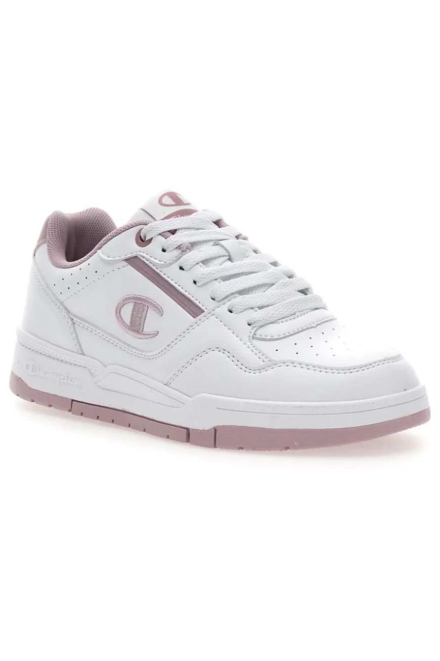 Champion RD18 Heritage Perf WNS Weiße Sneakers mit rosa Details