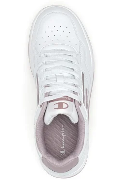 Champion RD18 Heritage Perf WNS Weiße Sneakers mit rosa Details