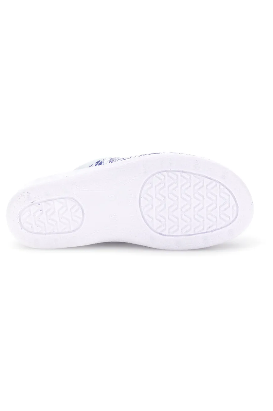 Ciabatta bianca e blu professionale con sottopiede in pelle Best Medical 2883