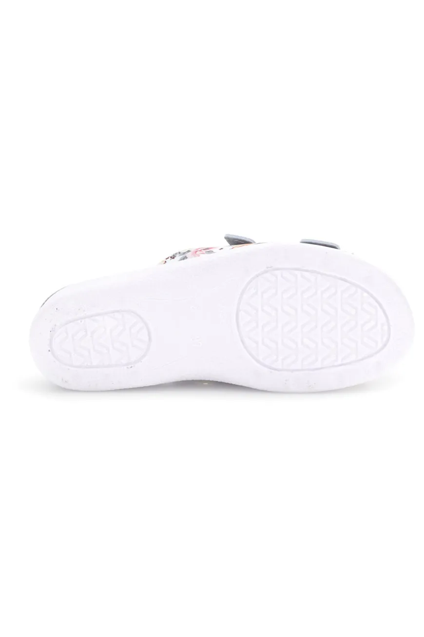 Ciabatta bianca multicolore con sottopiede in pelle Best Medical 122F