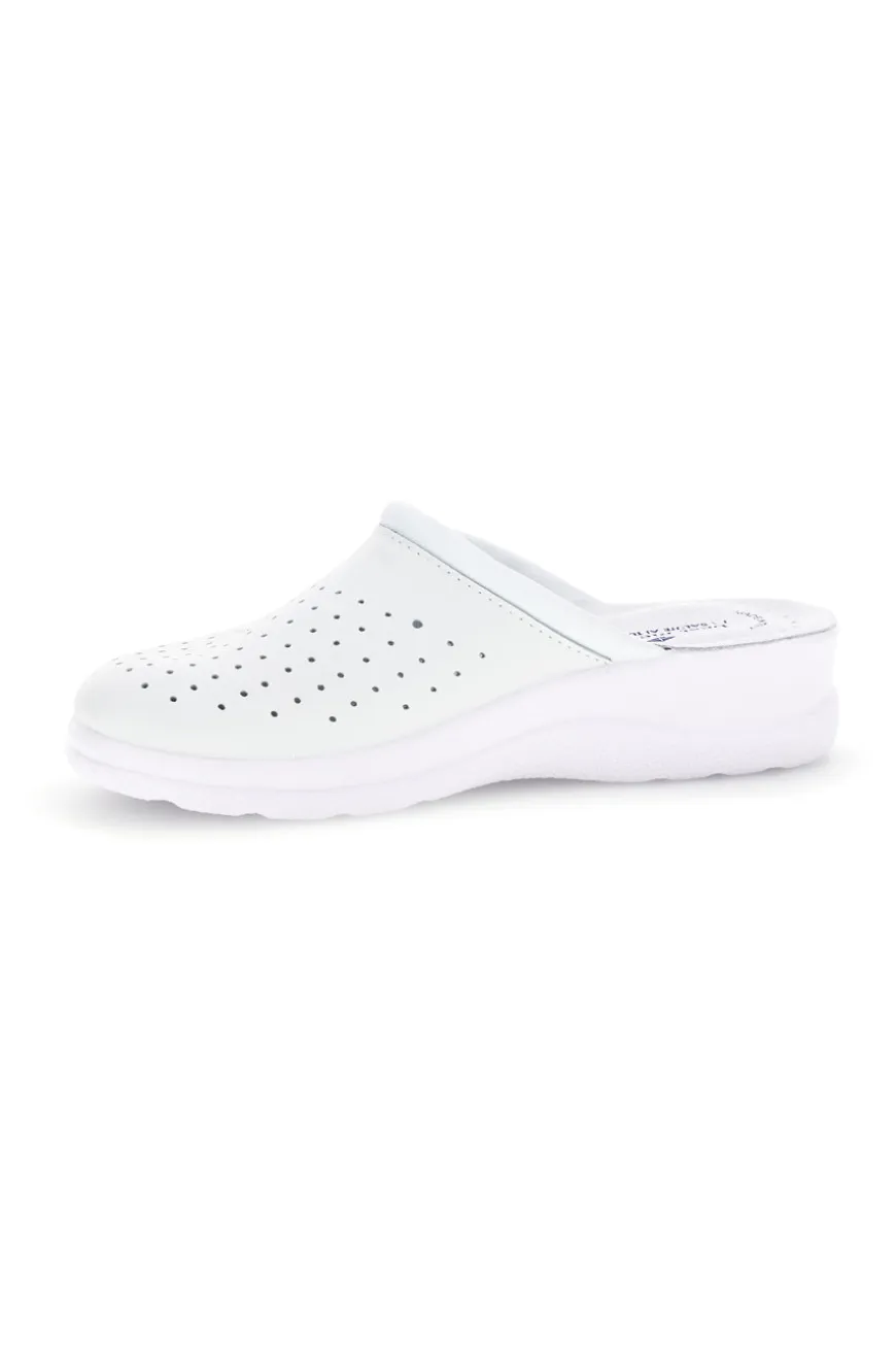 Ciabatta bianca professionale con sottopiede in pelle Best Medical 2883