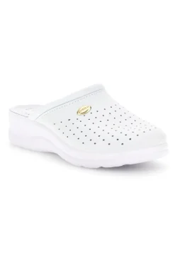 Ciabatta bianca professionale con sottopiede in pelle Best Medical 2883