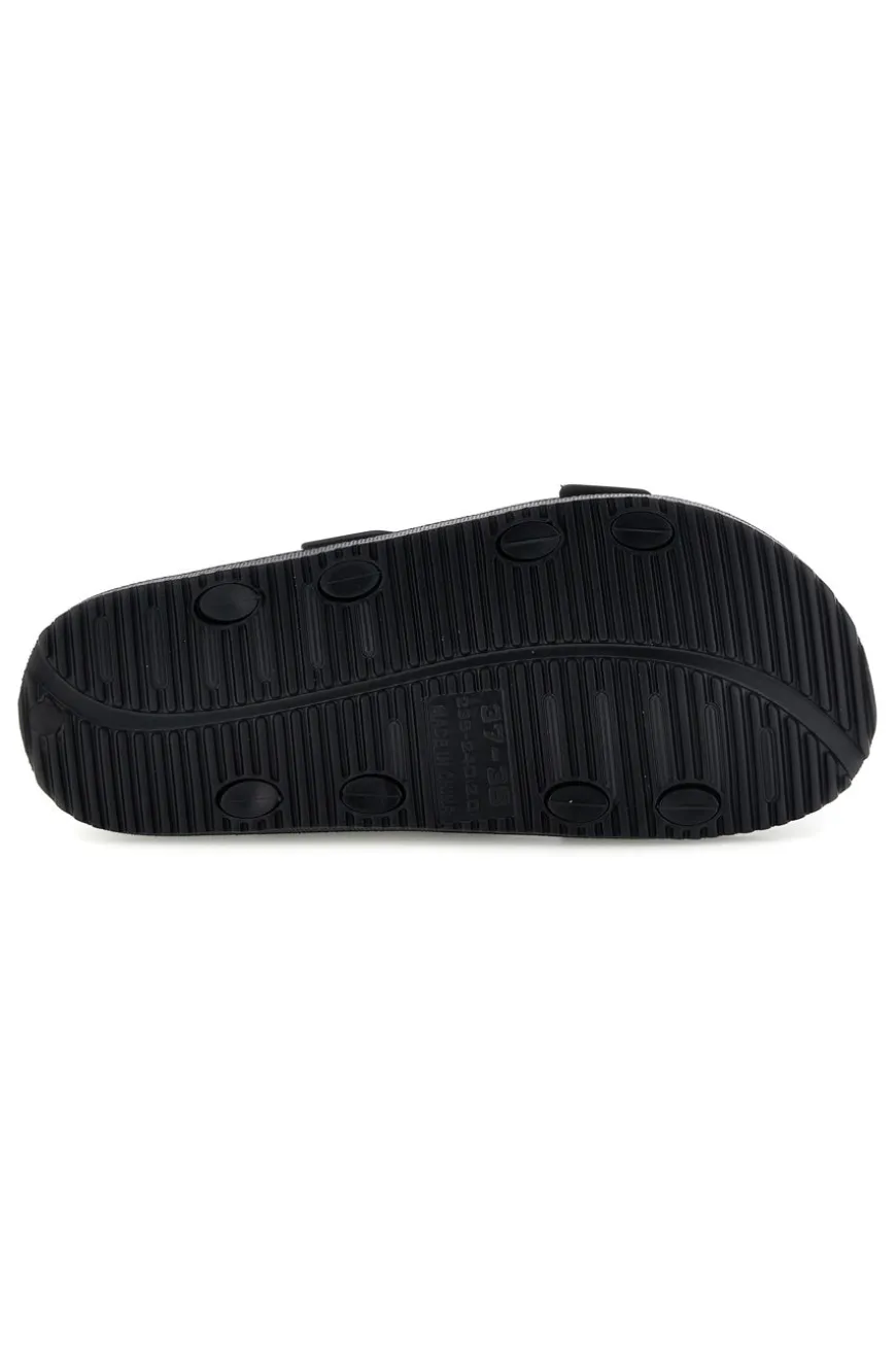 Ciabatta nera con doppia fibbia Superga S87Y832