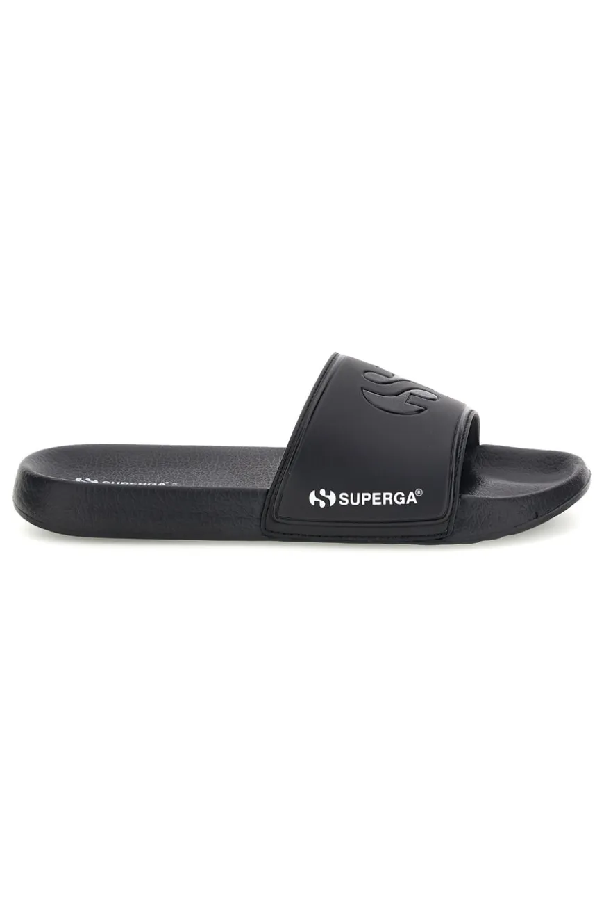 Ciabatta nera con fascia logo Superga S24S753